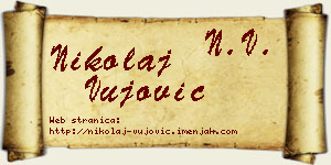 Nikolaj Vujović vizit kartica